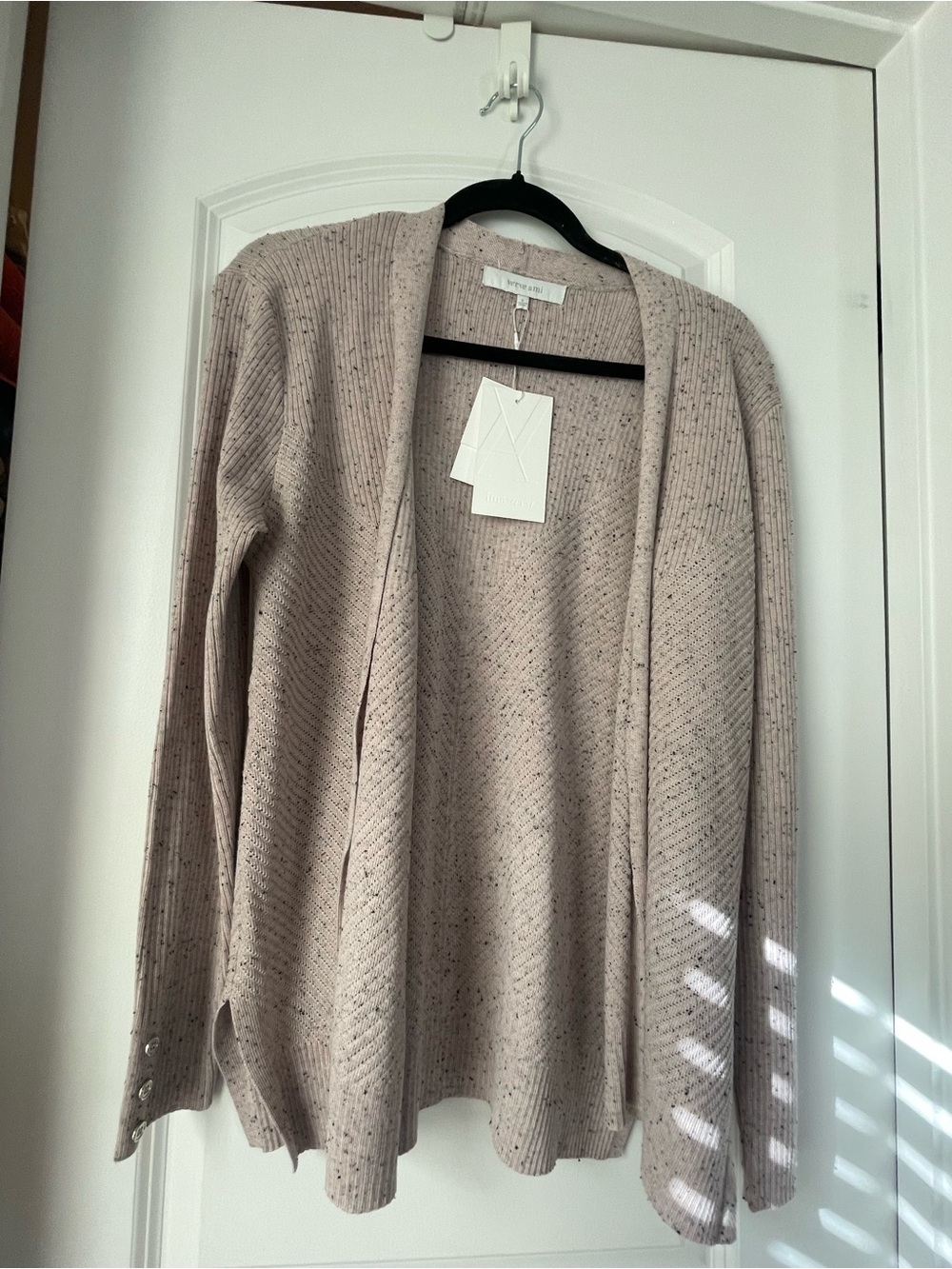 Light pink heather cardigan